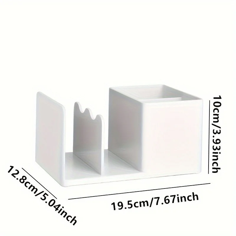1pc Polishing desktop storage box - spacious folder storage and sorting rack with tension installation - perfect for offices
