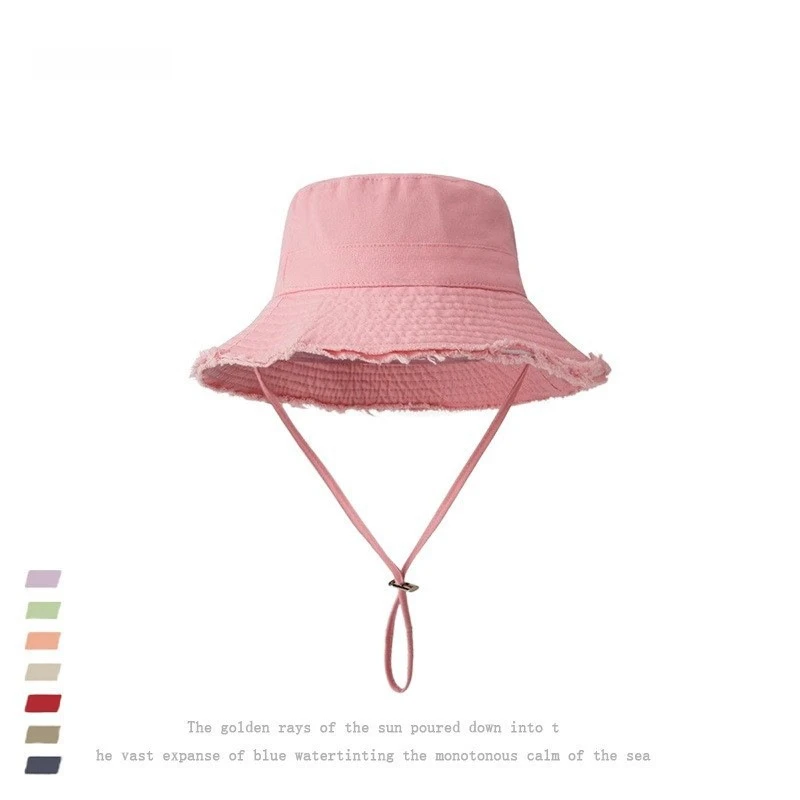 1pc Solid Color Vacation Bucket Caps with Large Eaves for Women Men,spring and Summer Outdoor Providing Sun Protectionsuitable
