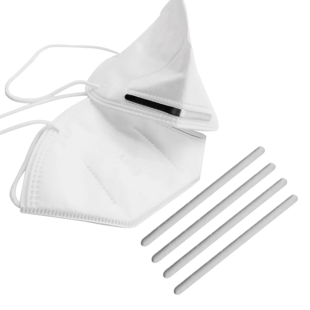 

200pcs Nose Bridge Strips Mask Aluminum Rods Nose Protective Strip Face Mask Accessories for Industry Home (Hot Melt Glue)