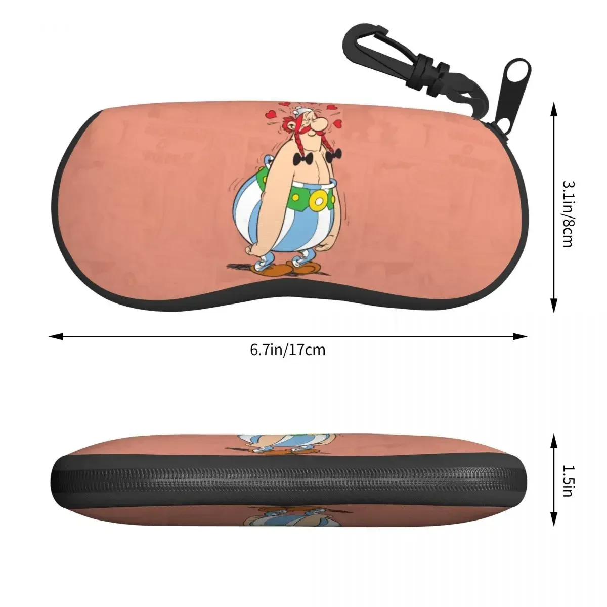 Custom Asterixs And Obelixs Adventure Comic Shell Glasses Case Unisex Travel Eyeglasses Case Sunglasses Protector Box