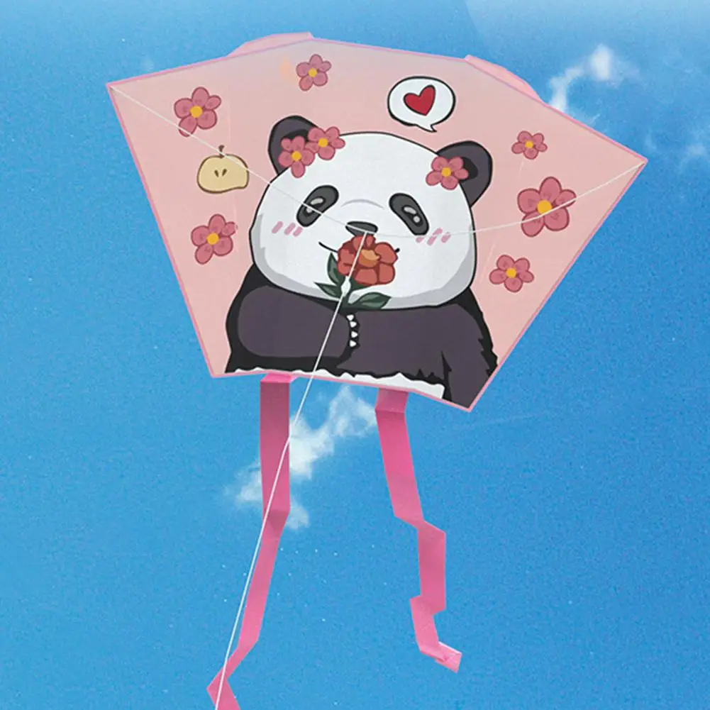Pocket Kite Mini Cartoon Panda Rabbit Soft Parafoil Frameless Easy Fly Outdoor Sport Toy for Children Kids Spring Outing - view 4