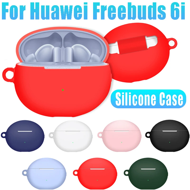 Silicone Case for Huawei Freebuds 6i Wireless Headphones Protector Full-Body Soft Protective Sleeve Cover Headphone Accessories