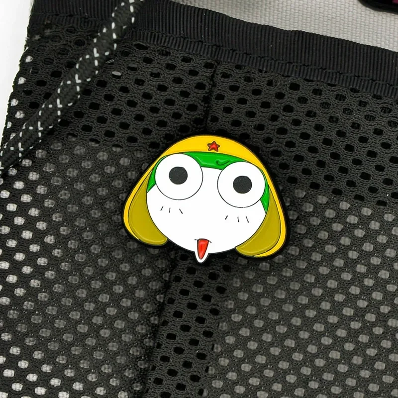 Cartoon Konijnengat Handgeschilderde Kikker Keroro Broche Badge Spelden Nostalgische Actie Figuur Kawaii Collectie Tas Accessoires