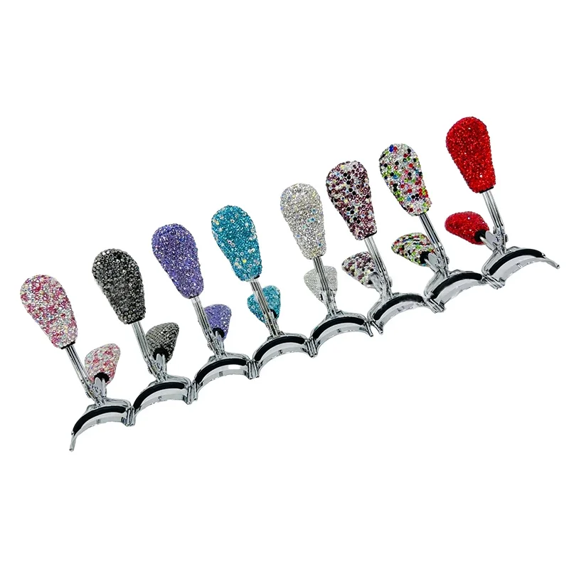 Bling Rhinestone Eyelashes Curler Tweezer Protable Colorful Curling Eye Lashes Clip Cosmetic Beauty Makeup Eyelashes Tool 1pc