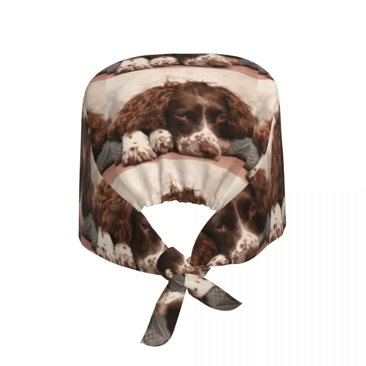 English Springer Spaniel Scrub Hat Arzt-Arbeitskappe Unisex Verstellbare Pflegekappe für Zahnärzte