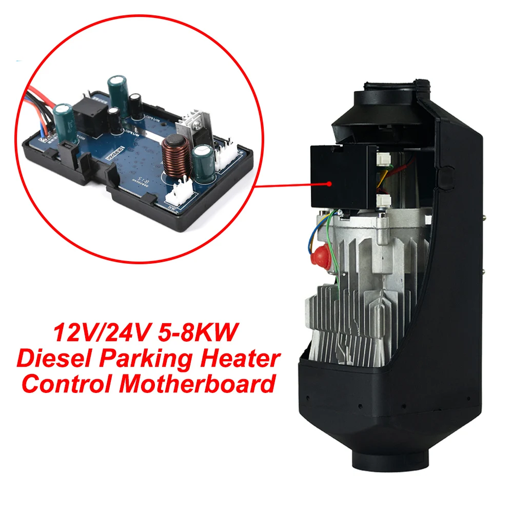 5-8KW 주차 히터 액세서리 메인 보드 컨트롤러 12V24V 범용 컨트롤 보드 블랙 플러그 히터 액세서리 교체 부품