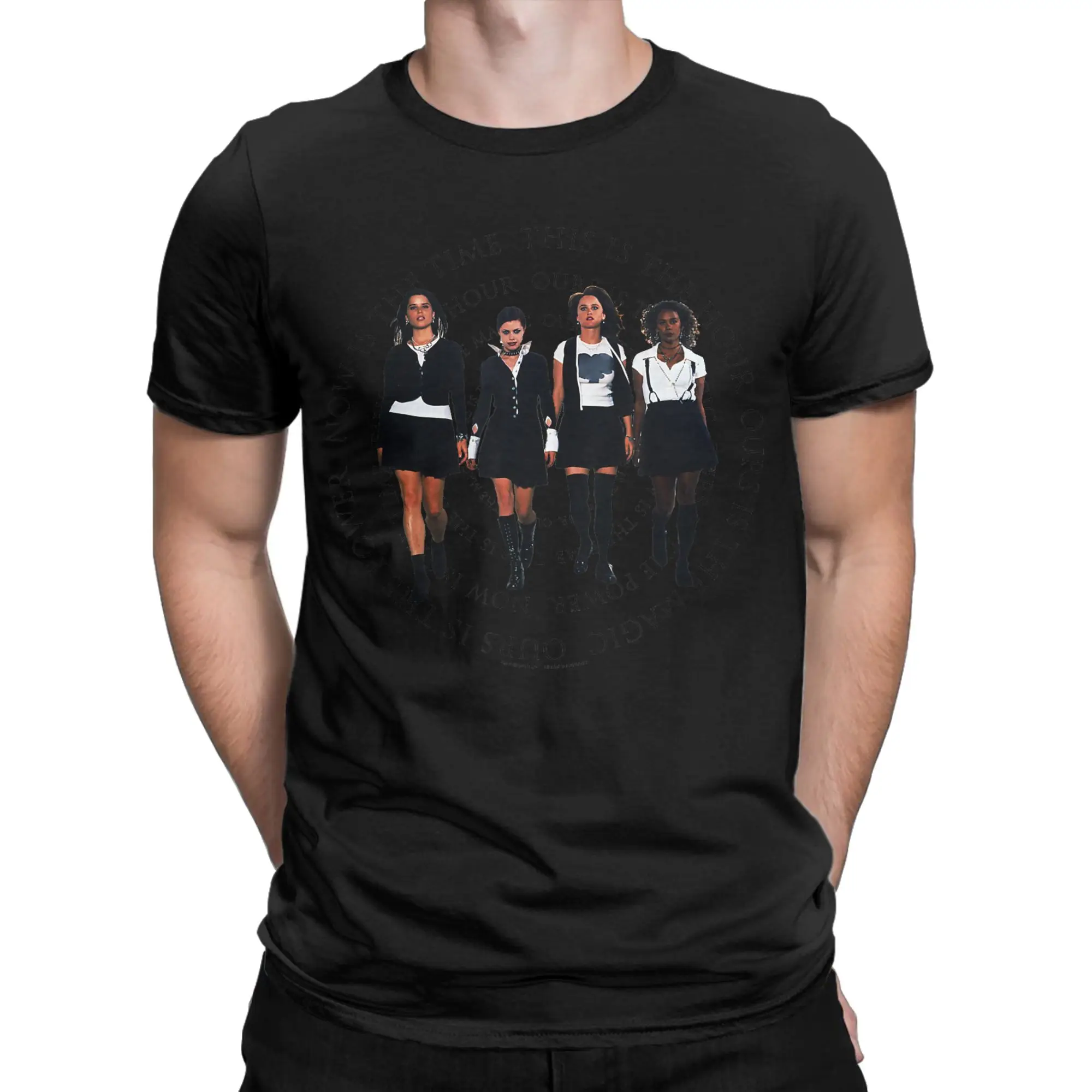 Men's The Craft Now is The Time Group Cut Out Spiral 90s Movie T Shirt  Awesome Short Sleeve Round Neck Tees Summer T-Shirt