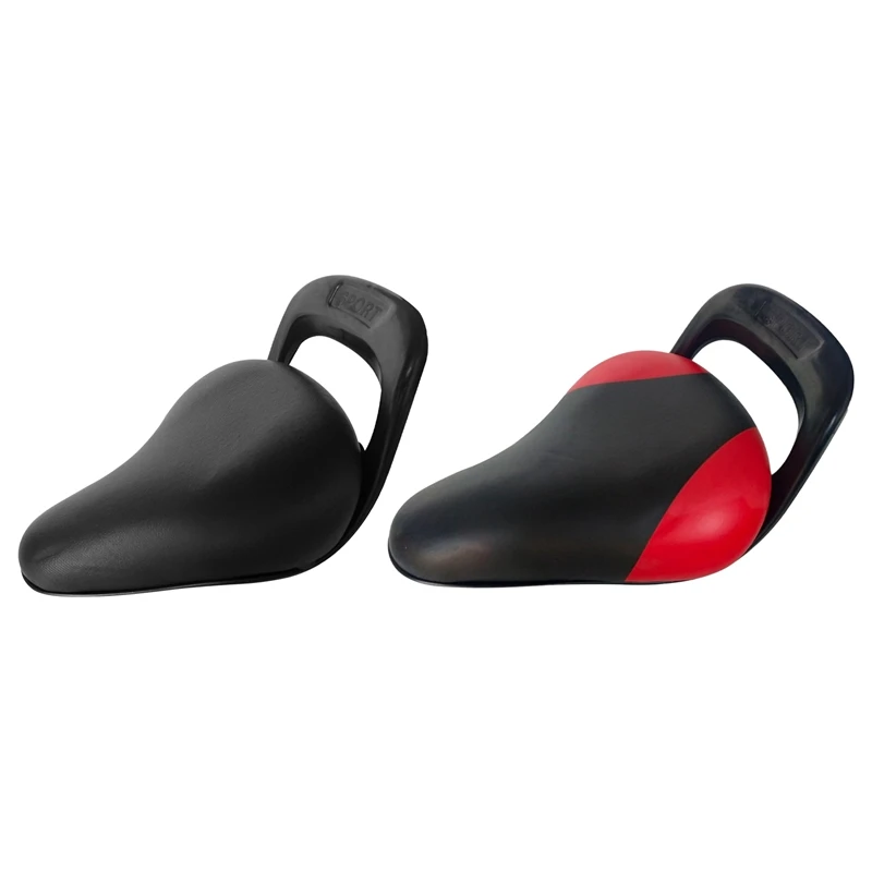 PU Bike Seat For Kids, Secure Black & Red Bicycle Saddle With Handrail And Rear Child Seat