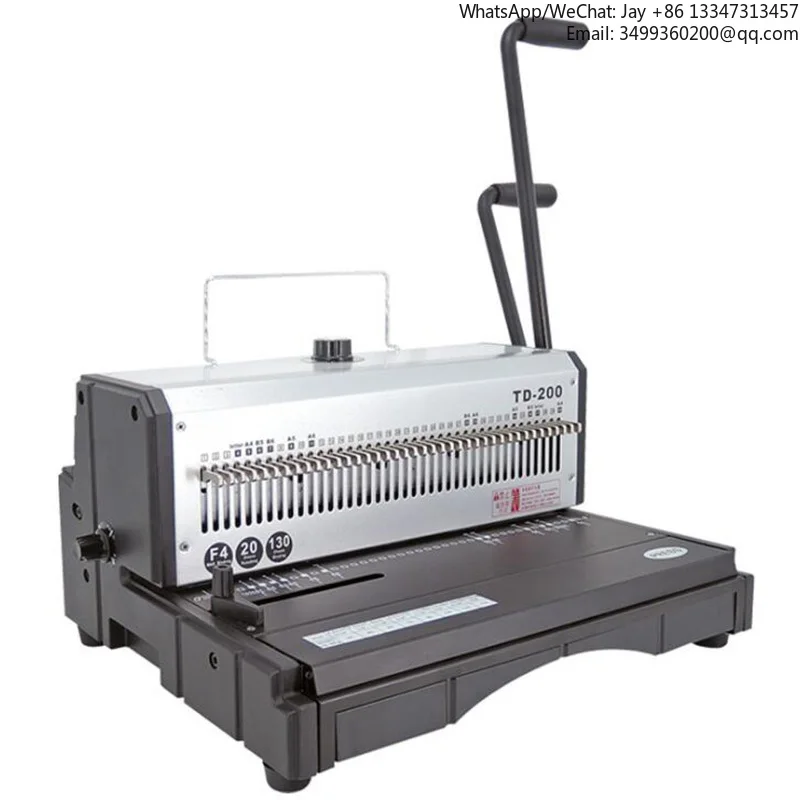 

WDTD-200 Manual Wire 3 :1 Book Wire Binding Machine