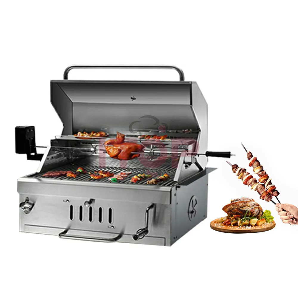 Built-in Charcoal Grills SUS304 Stainless Steel Smoking Grill Box Portable Bbq Disposable Mini Charcoal Grill Smoker