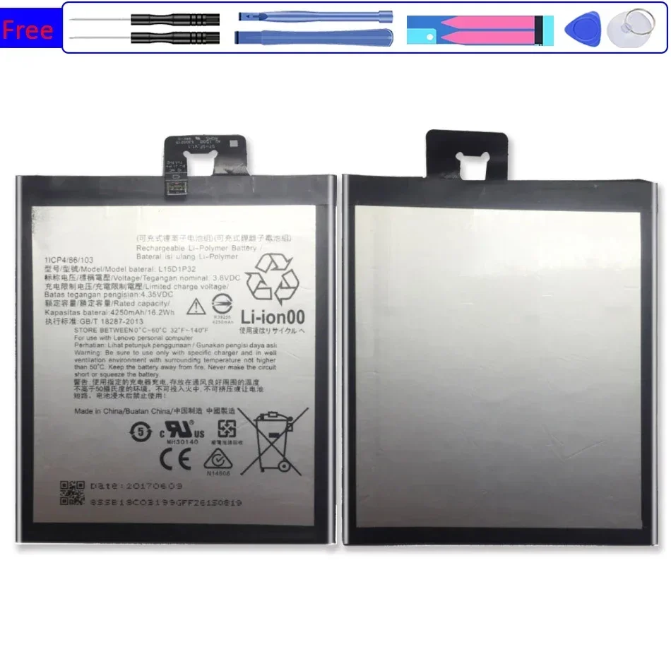 L15D1P32 Replacement Battery For Lenovo Tab3 8 Plus 8Plus TB-8703F 8703N 8703X 8703 PB1-750N Batteries Bateria 4250mAh