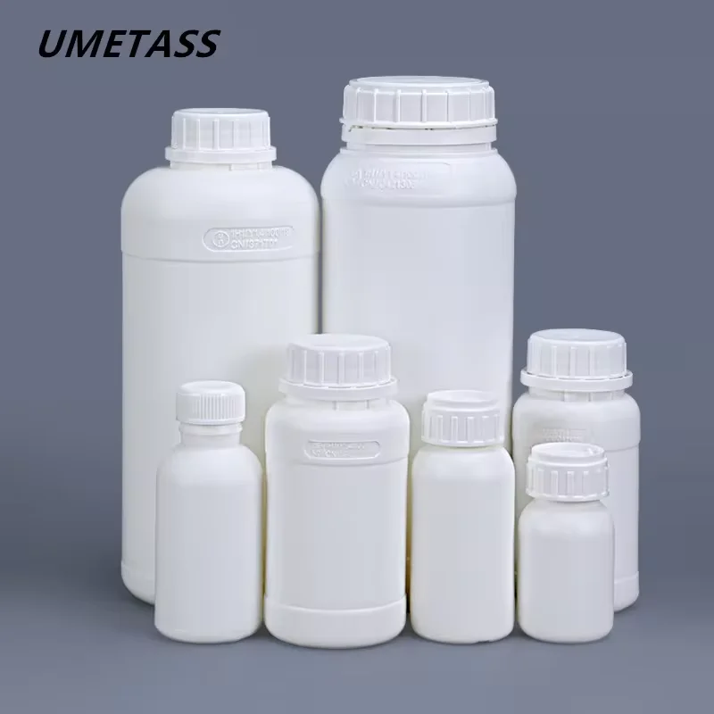 4PCS 50ML--1000ML Empty plastic Fluorinated bottle with Tamper Evident Cap leakproof container liquid refillable bottle