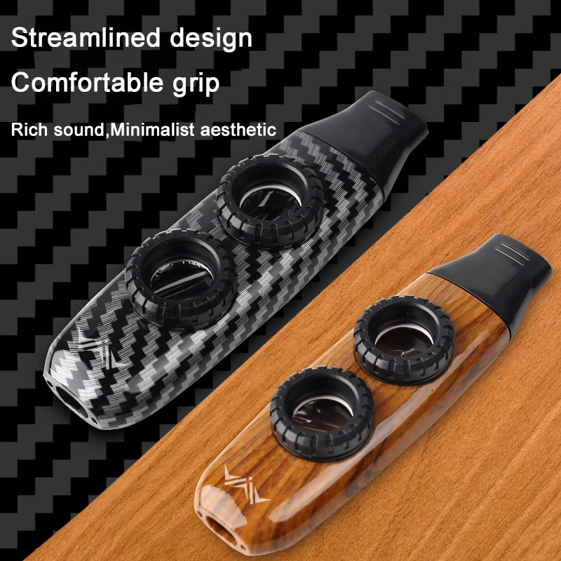 Instrument de musique Kazoo à double trou, Kazoo de pratique léger et Durable pour l'accompagnement de guitare et de ukulélé