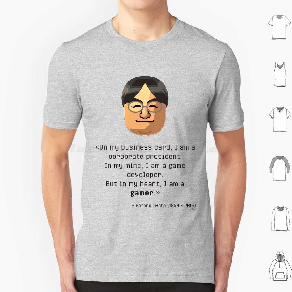 تي شيرت الحكمة السيد Iwata 6xl قطن تي شيرت رائع Satoru Iwata Satoru Iwata الرئيس المطور ألعاب ألعاب الفيديو 3ds #1