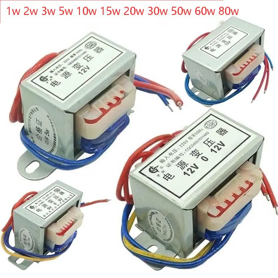 

10W 12W 15W 20W 25W 30W 40W 50W 60W Transformer Power Input AC 220V 50HZ Output AC 6V 9V 12V 15V 18V 24V Single/Double