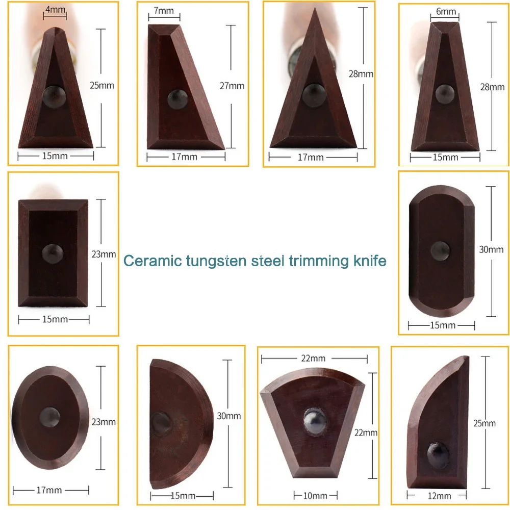 Narzędzia garncarskie nóż ze stali wolframowej gliniana rzeźba modelowanie drewniany uchwyt naprawa puste gliny nóż z tworzywa sztucznego ceramiczne