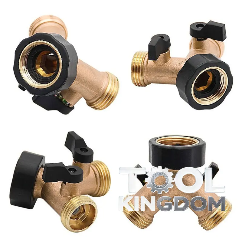 

Латунный разветвитель для крана, полностью медный трехходовой шаровой кран, американский садовый двухходовой шаровой кран, садовый Y-образный шаровой кран