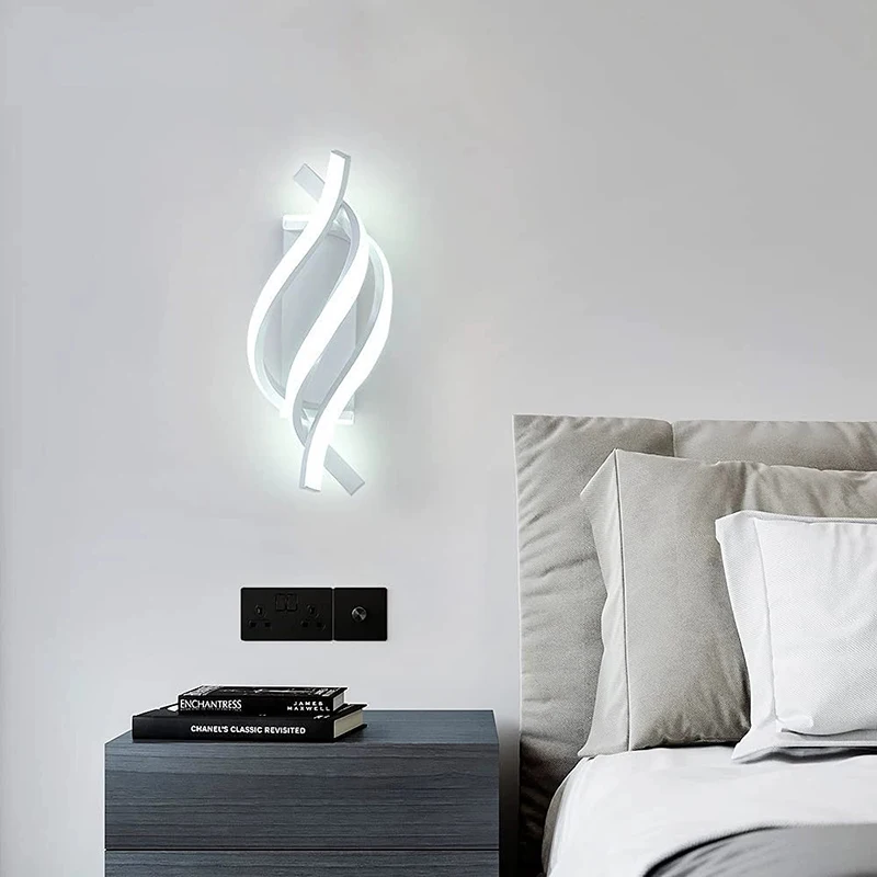 Imagem -03 - Modern Led Wall Strip Lights Iluminação para o Quarto Cabeceira Backwall Escada Estudo Corredor Sala de Estar Linha Preto Branco