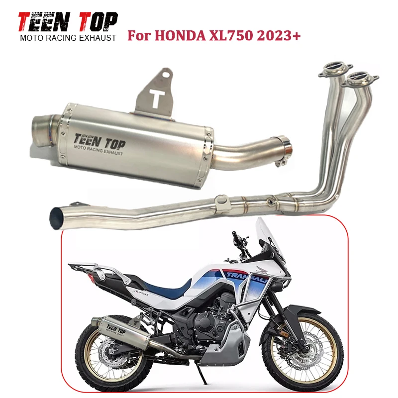Sistema de Escape para Honda XL750 Transalp 750 2023+, Silenciador de Escape OEM, Tubo de Escape para Motocicleta XL750, Tubo de Conexión Frontal