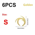 6PCS S Golden