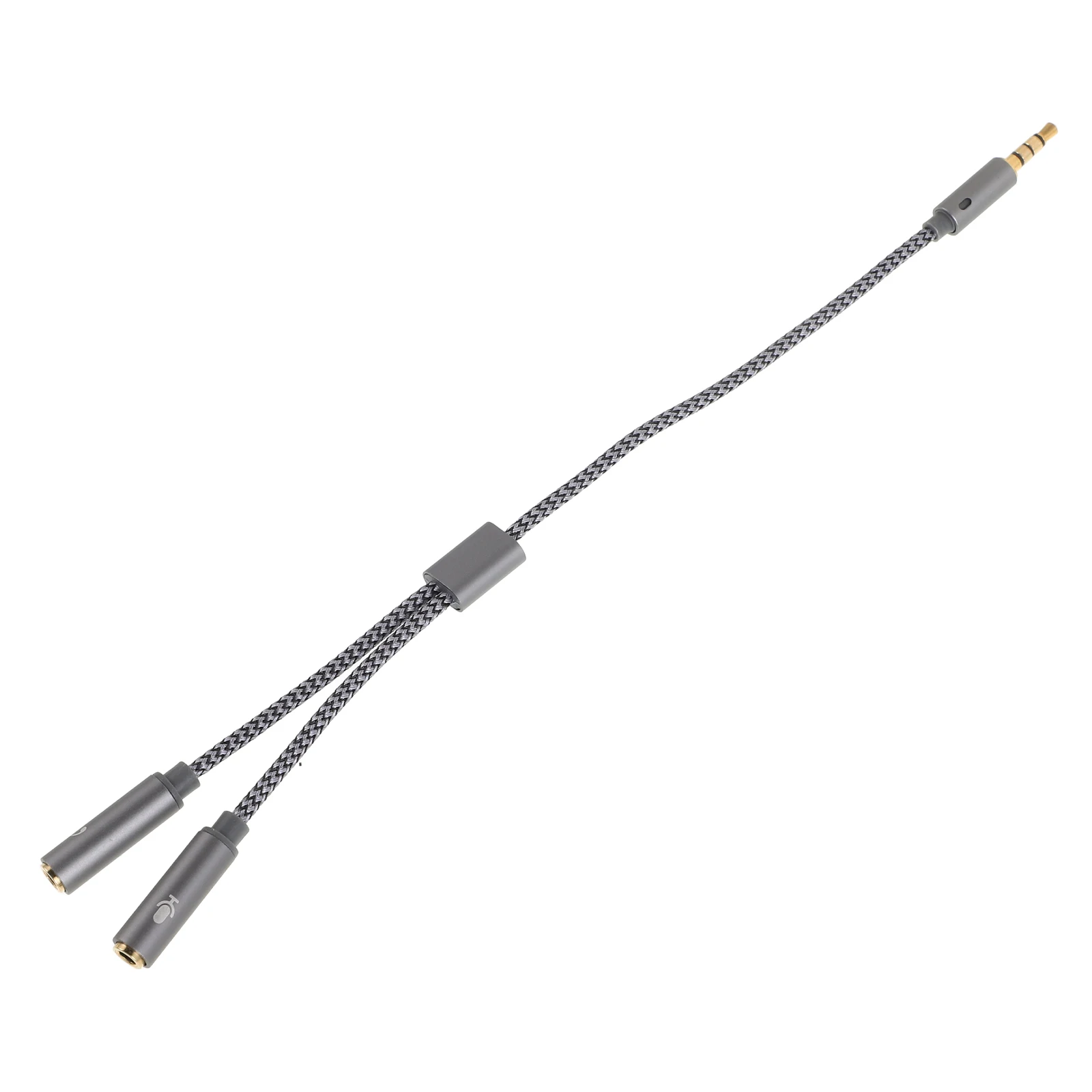 

Headphone Splitter 3.5mm Audio Extension Cable with Dual Outputs Robust Copper Core Plug and Play for Music Travel