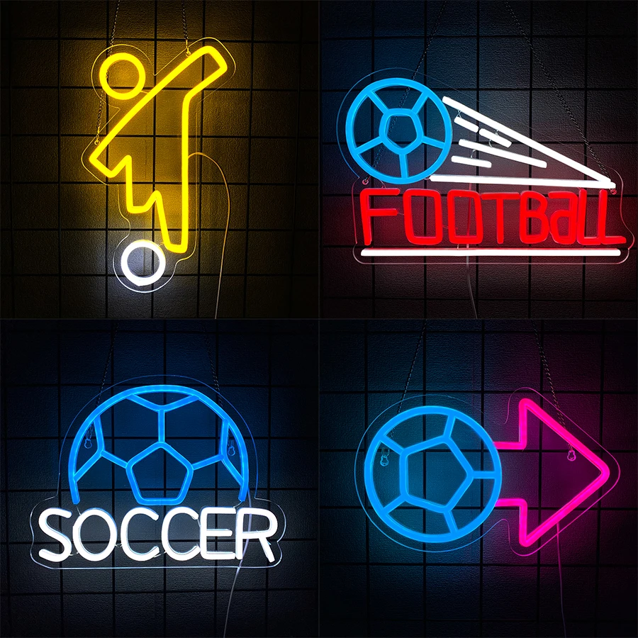 

Football Led Neon Sign, Used For Wall Decor, Man Cave, Bedroom, Game Room Art Wall Lamp, The Best Gift For Football Fans.