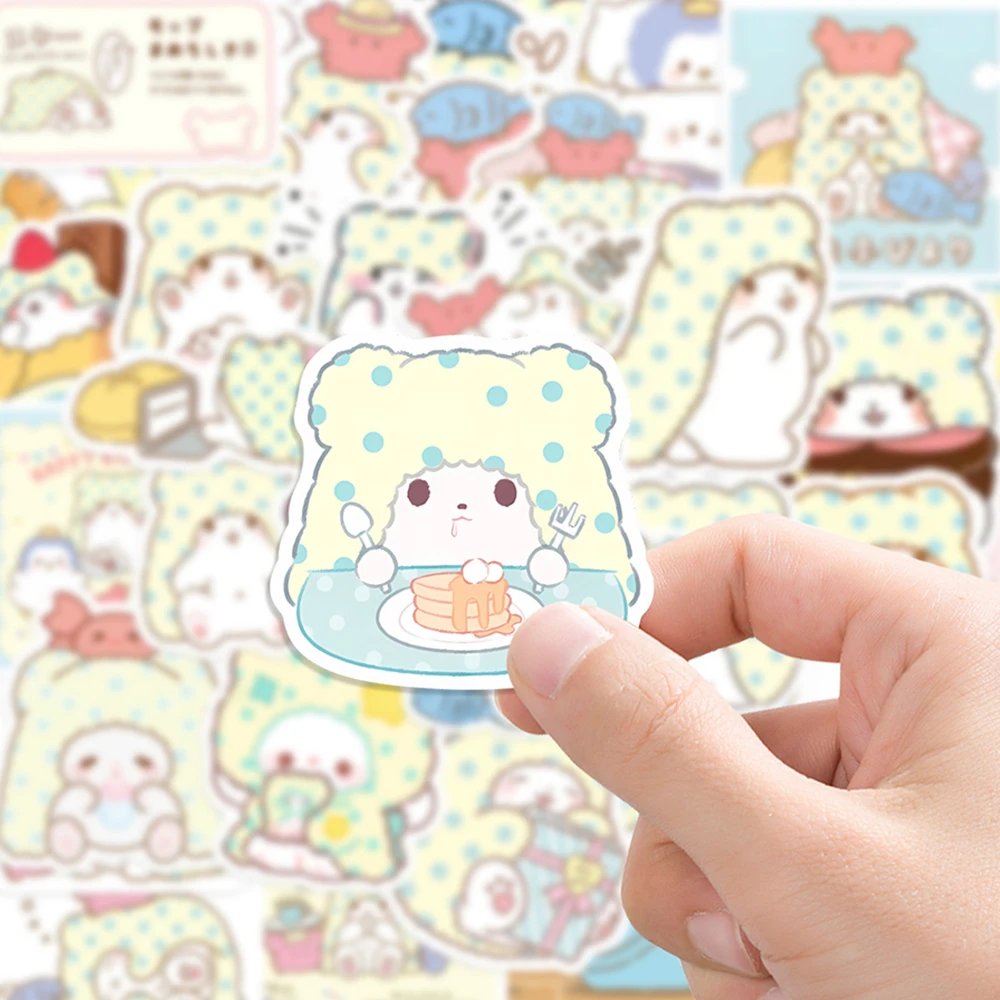 

10/30/50pcs Cute Sanrio Marumofubiyori Cartoon Stickers Kawaii Anime Graffiti Decals DIY Phone Notebook Bike Classic Toy Sticker