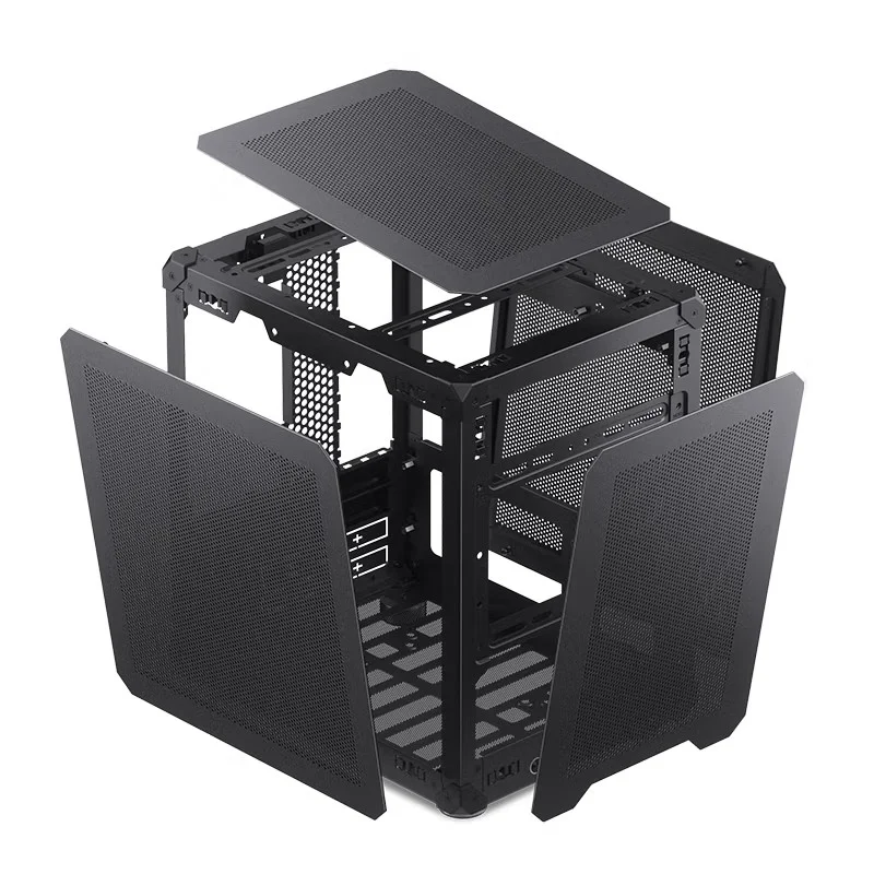 JONSBO C6 MATX Mini ITX Case For PC Type-C ATX Power Portable Mini Desktop Mesh Chassis Computer PC Case 200-255mm Graphics Card
