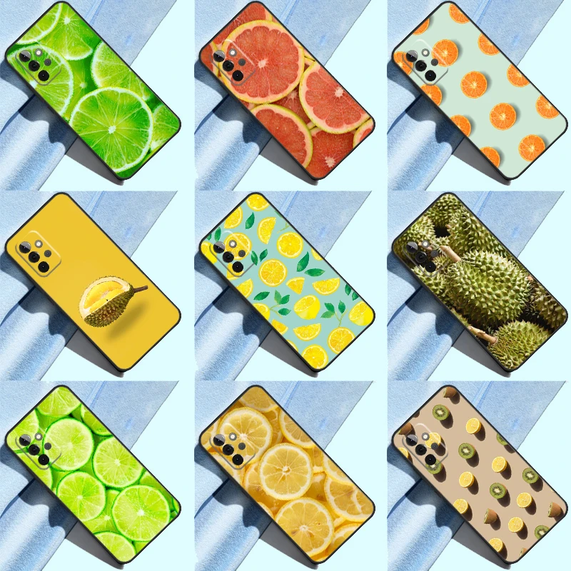 Fruit lemon orange durian Case For Samsung Galaxy A23 A22 A32 A42 A12 A52 A72 A31 A51 A71 A21S A52S A50 A70 Cover