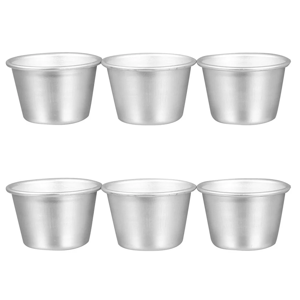 6 Pcs Cake Pan Mold DIY Baking Bake Tools Mini Kitchen Aluminum Alloy Round Mould Non-stick