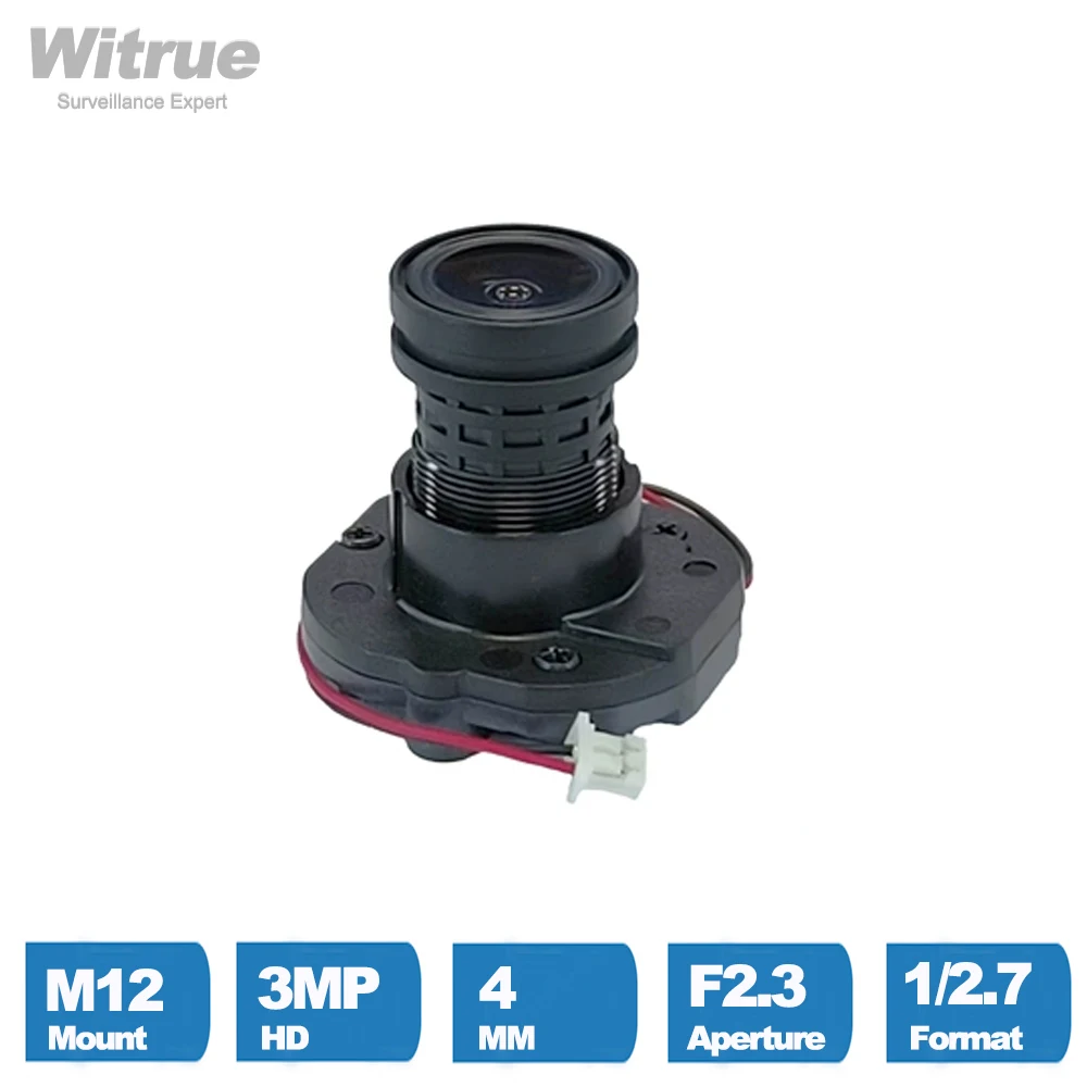 Witrue M12 Lens HD 3MP 4MM Aperture F2.3 Format 1/2.7