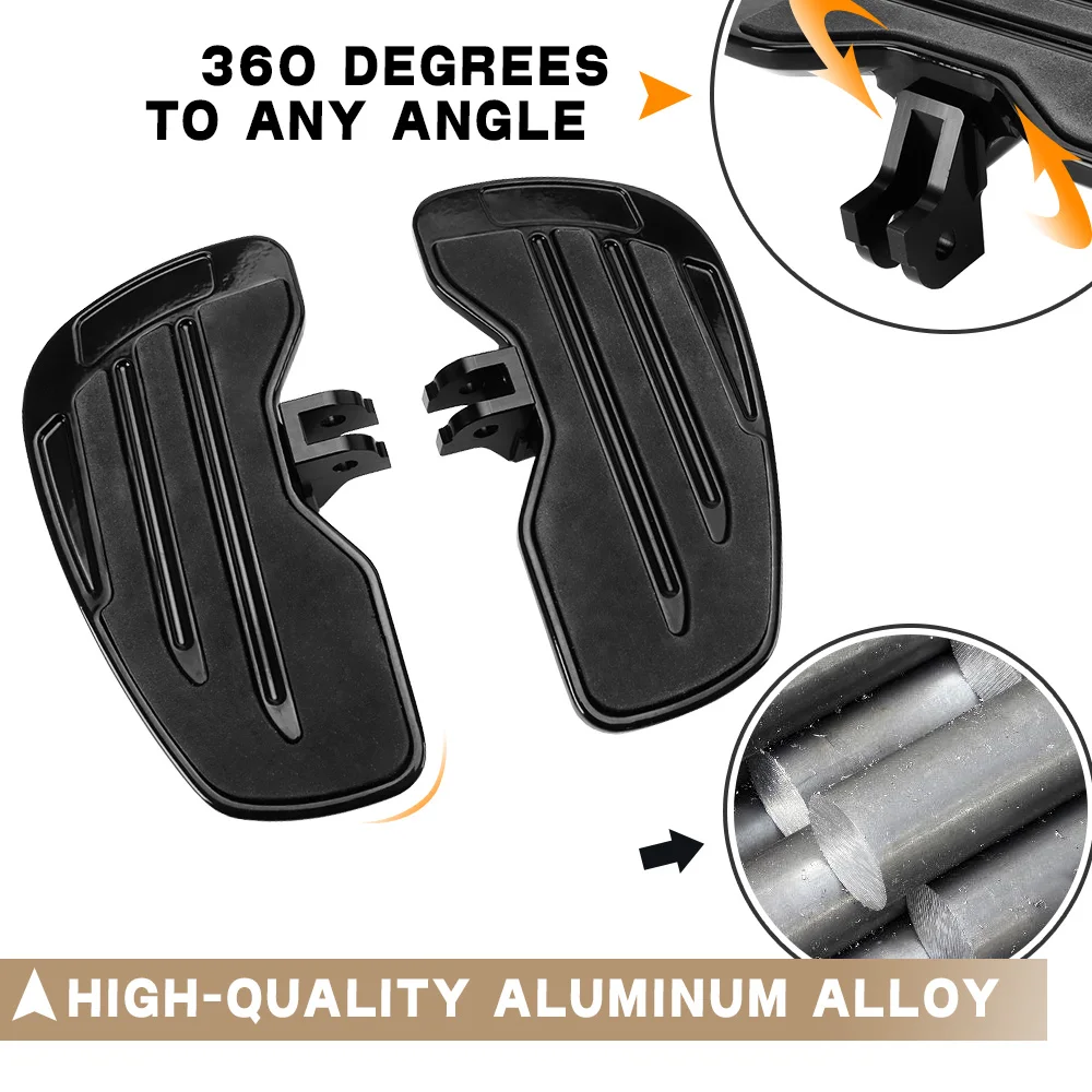 Driver Passenger Foot Pegs Pedals Motorcycle Floorboards 360° Roating Foot Rest For Harley Nightster 975 RH975 2022 2023