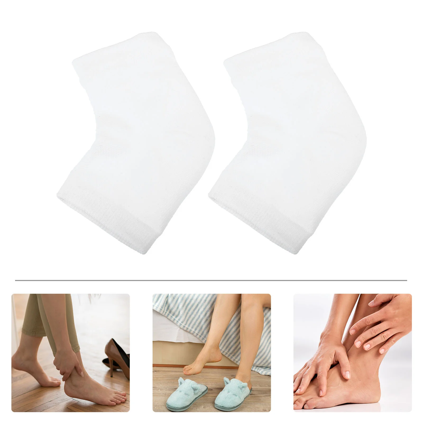 Foot Moisturizer Socks Lined Fuzzy Toeless Spa Heel Protector Foot Car Breathable Open Men and Women for High Heels