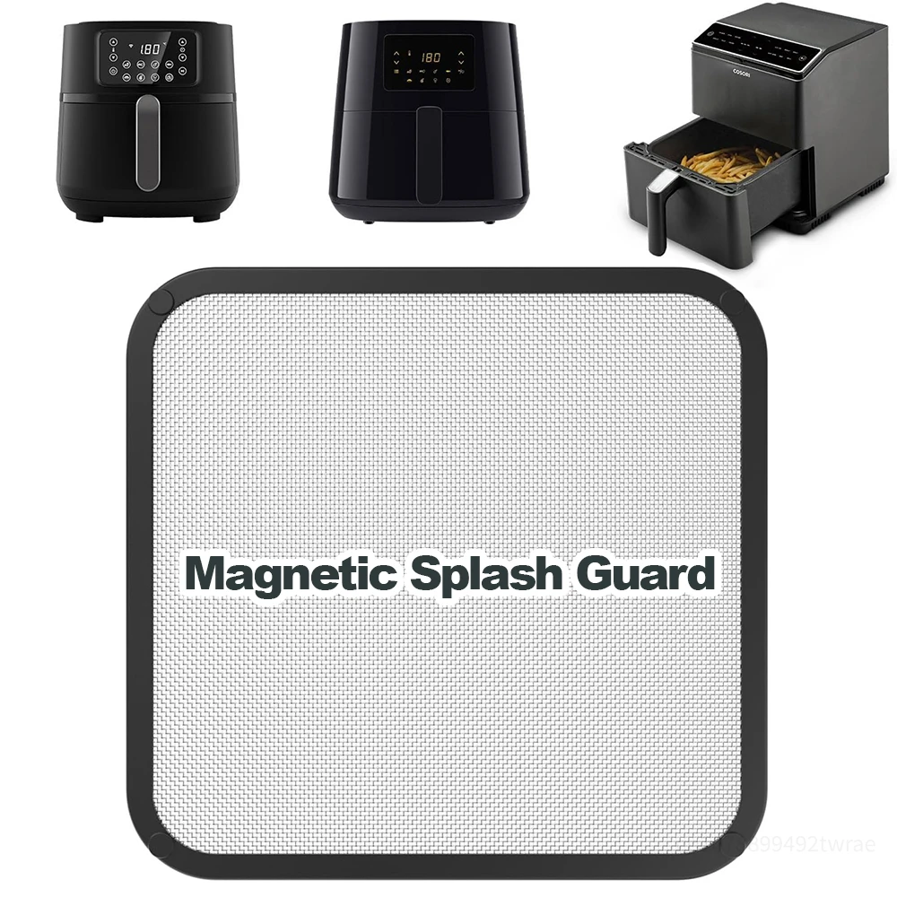 Многоразовая металлическая брызговик для фритюрницы для моделей Philips HD9285 HD9270, магнитная адсорбционная металлическая сетка, предотвращает распыление масла