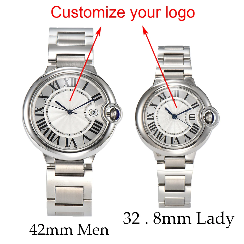 42mm Blue Balloon Series Watch Men's Or Women's 316L Stainless Steel Case Suitable for Miyota8215/ST6 Movement Sapphire Glass