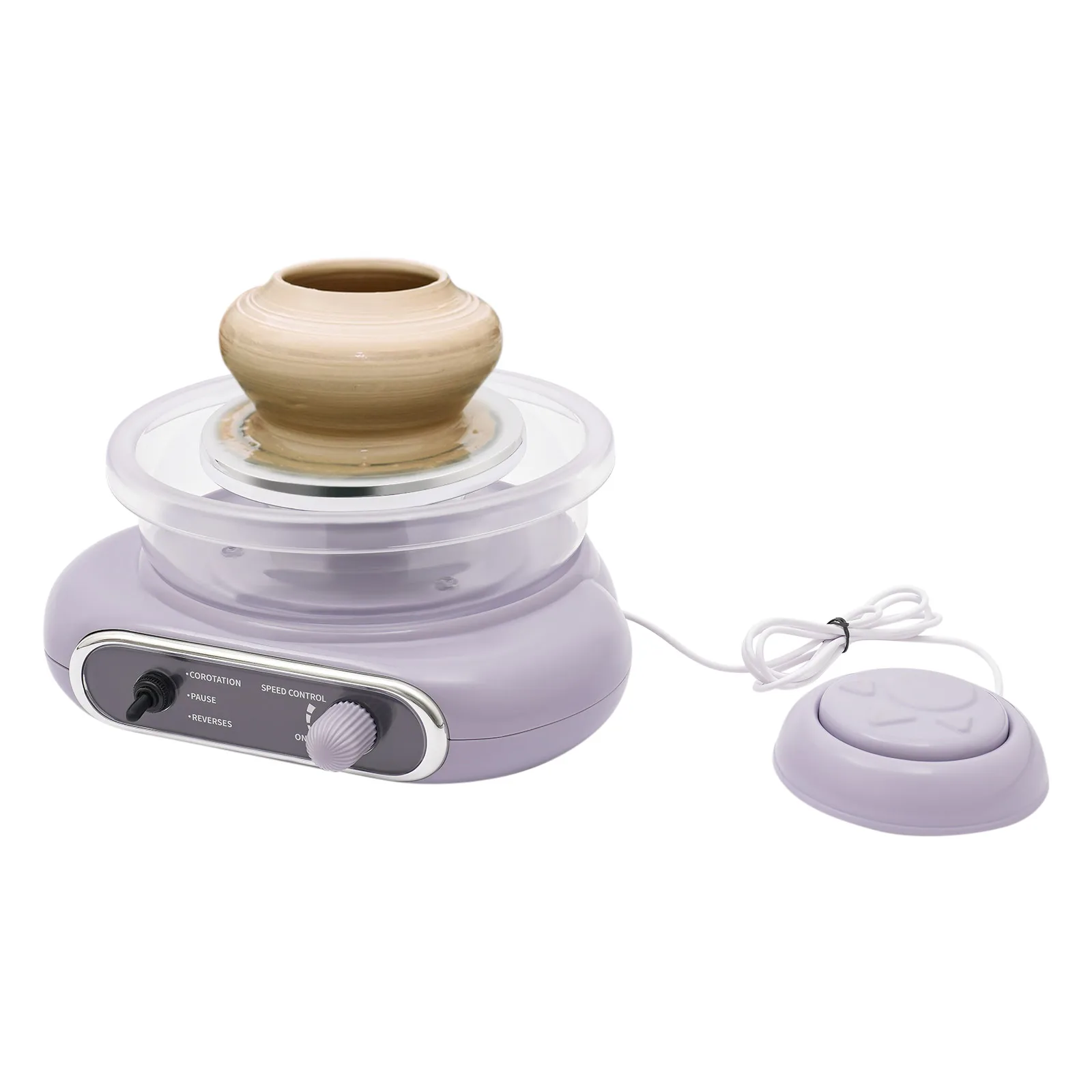 

Electric Mini Adjustable Speed Pottery Machine with 3 Bags Clays and EVA Anti-slip Pad for Beginners, Skilled Workers, Amateurs