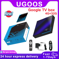 New Ugoos Smart TV Box SK2 Google TV Android TV 12 Realtek RTD1325 4GB 32GB WIFI6 BT5.2 4K Set Top Box Google TV Dolby Vision