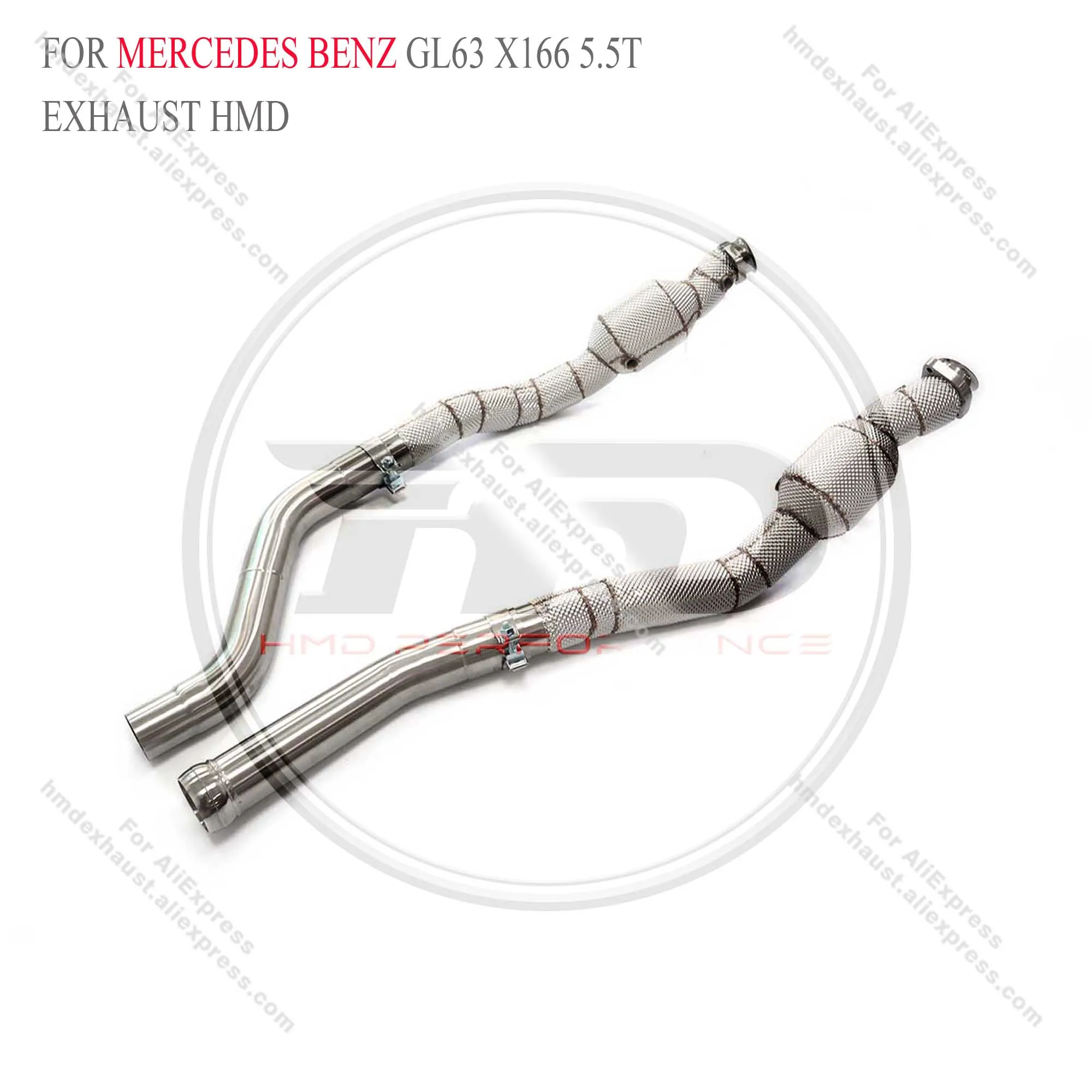 HMD Exhaust System High Flow Performance Downpipe for Mercedes-Benz AMG GL63 X166 5.5T M157 Engine 5.5T 2013-2015