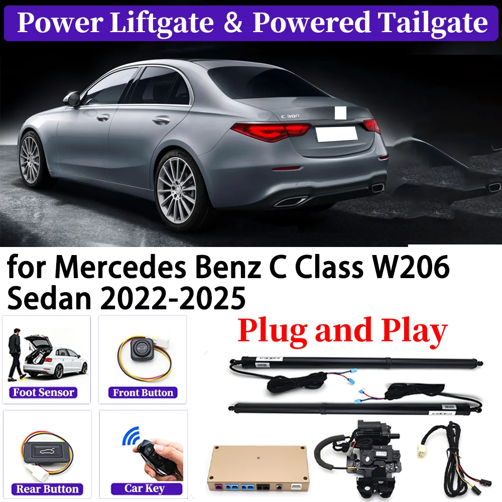 لمرسيدس بنز C الفئة W206 سيدان 2022-2025 OEM ترقية مجموعة الباب الخلفي الكهربائي الأوتوماتيكي للسيارة نظام الباب الخلفي الذكي للسيارات #1