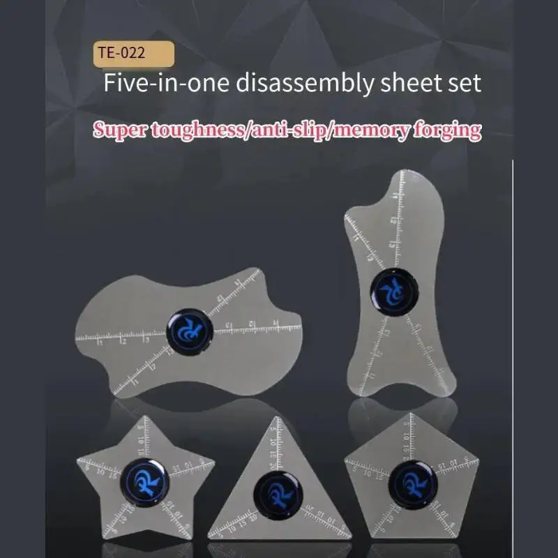 

5 sets Stainless Steel Flexible Pry Bar Set for Mobile Phone Repair 0.1mm Ultra-Thin 5-in-1 Shapes Memory Forging Anti-Slip Tool