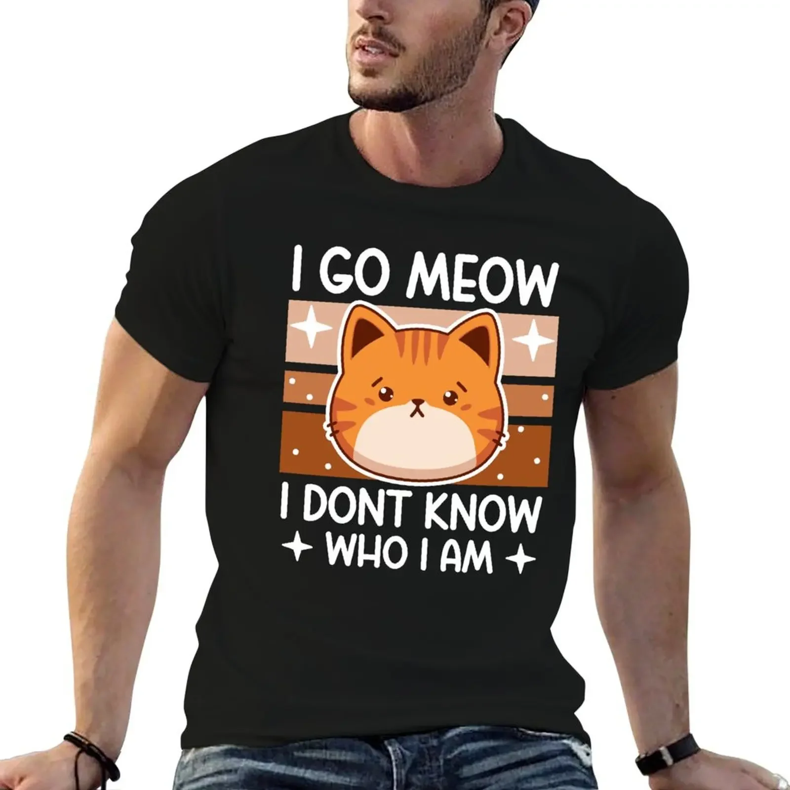 

I go meow Orange Cat lovers T-Shirt sublime sweat shirts graphic baggy shirts men t shirts