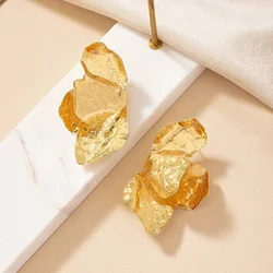 Exaggerated Retro Flower Petal Stud Earrings For Women Party Holiday Gift Fashion Jewelry Ear Accessories DE019