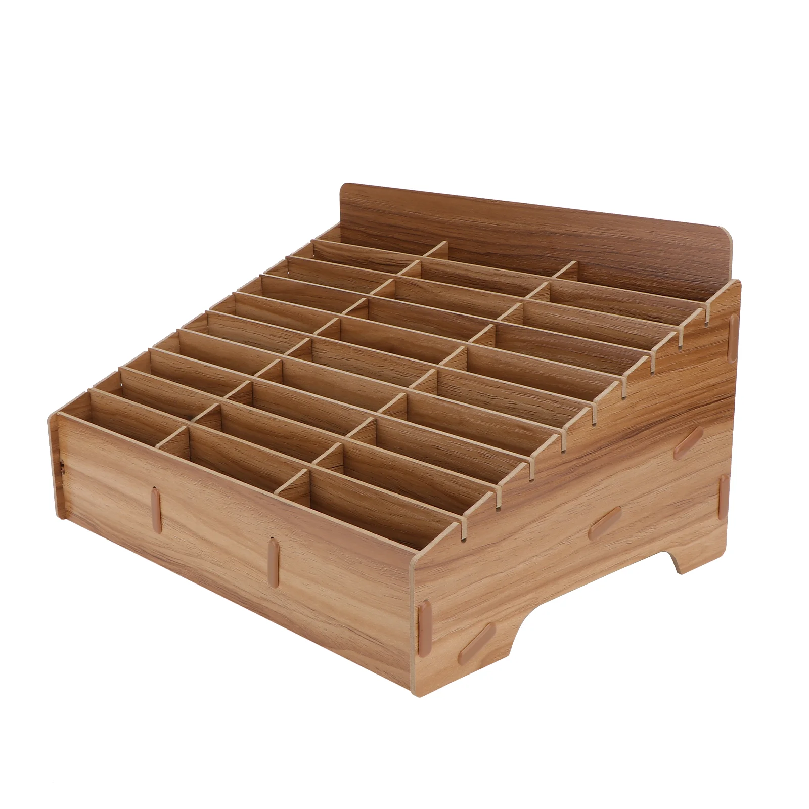 

Classroom Phone Finishing Box Mobile Phone Cell Phone Management Box Wooden Multi-grid Phone Storage Box (30 Grids)