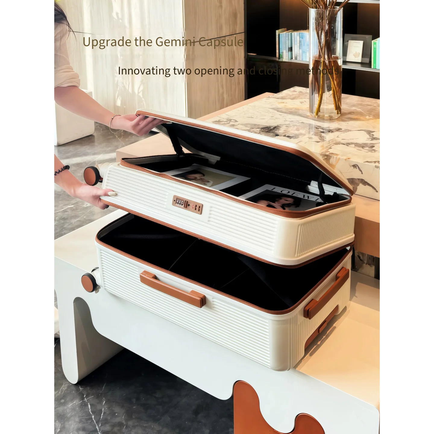 5‑Wheel Unisex Travel Suitcase Side‑Opening Dual‑Open Trolley Luggage Thickened Large‑Capacity Hard Case Reinforced Zipper Durab