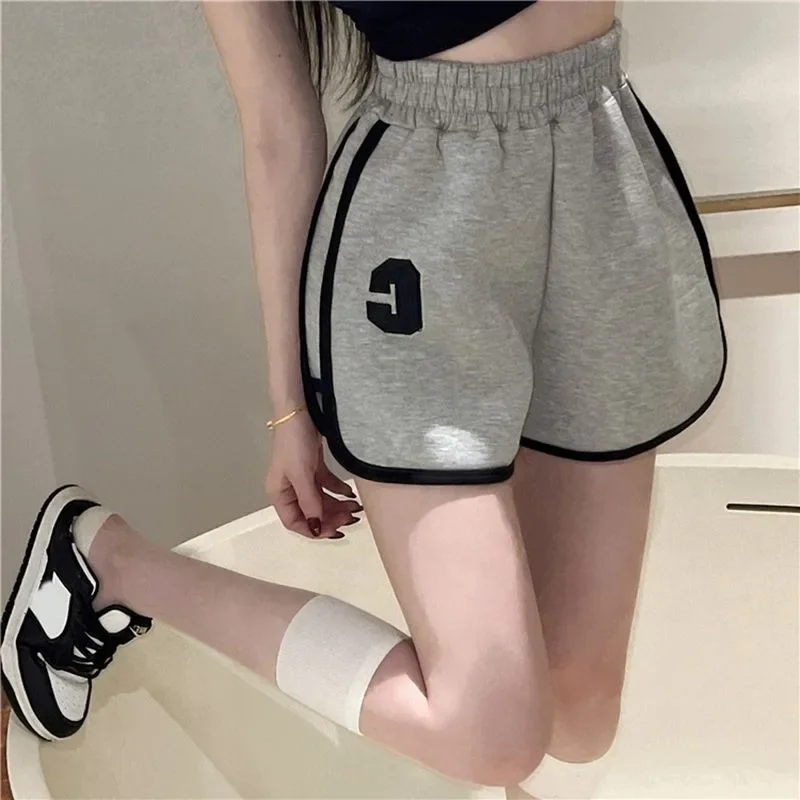 Pantalones cortos para correr para mujer, pantalones cortos deportivos de verano para mujer, Fitness, gimnasio, diseñador Y2k, Harajuku, estilo coreano, informal, caliente