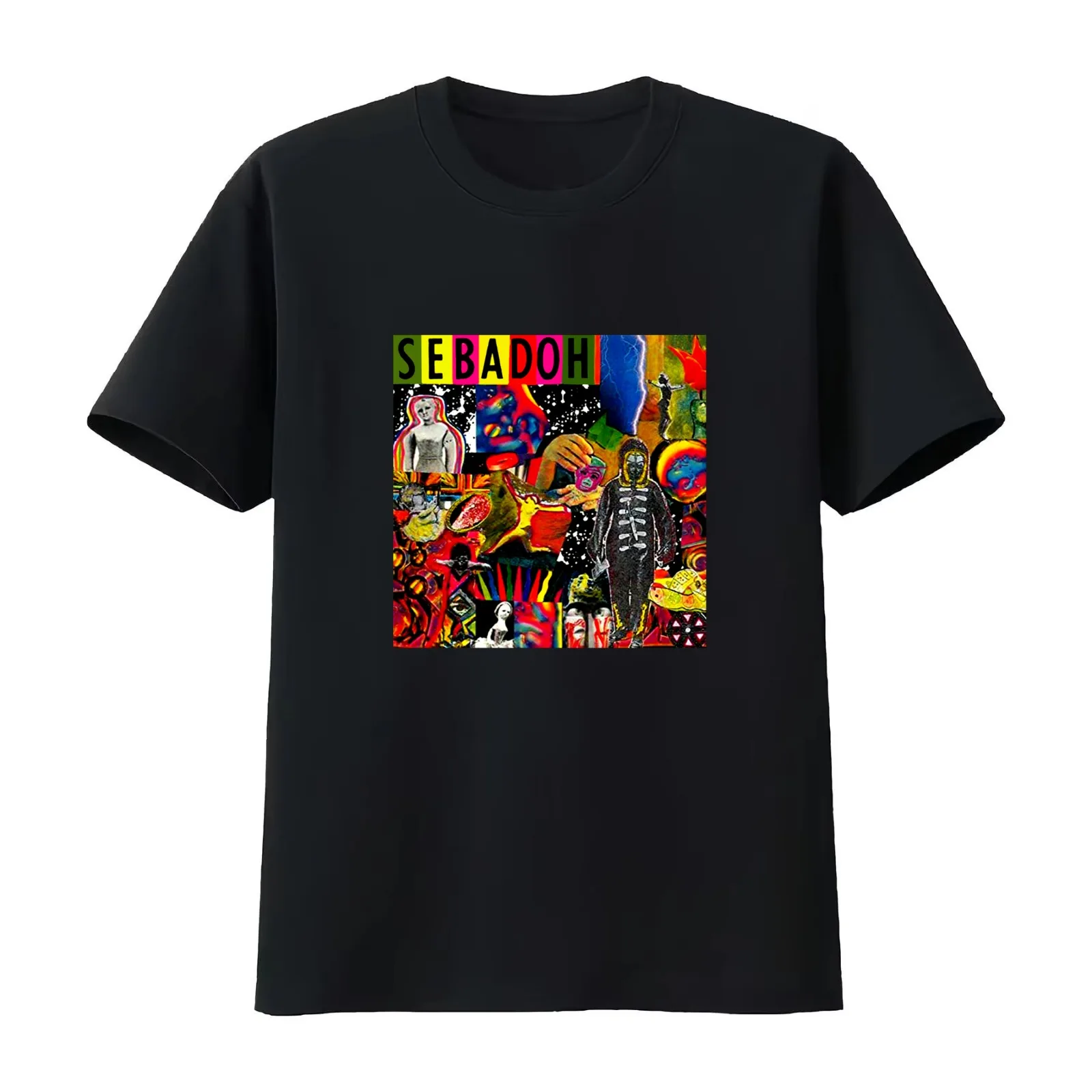 Sebadow / Smash Your Head T-Shirt Summer Casual Cotton Tee Oversized Streetwear Tops Vintage Graphic Print Unisex Men Women