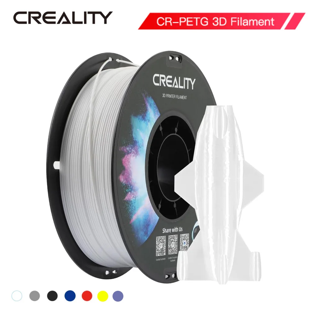 CREALITY CR-PETG Filament 1KG 1.75mm 7 Colors Choose High Temperature Eco-friendly Odorless Non-toxic Excellent