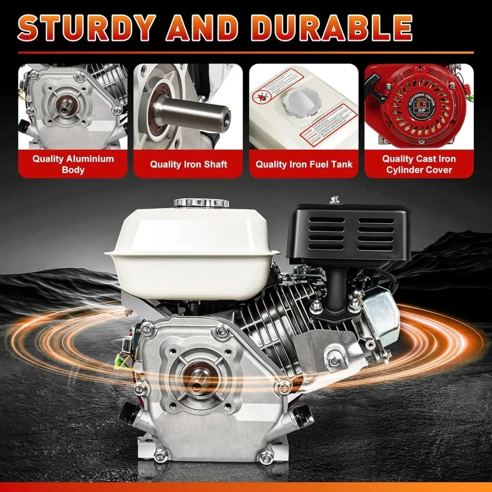 Gas Engine 4 Stroke 6.5 HP Go Kart Motor Engine Single Cylinder Air Cooled Gasoline Motor Engine for Honda GX160 OHV Pull Start