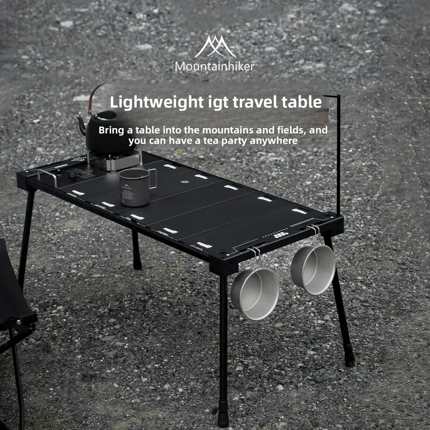 Mountainhiker IGT Aluminum Alloy Tactical Folding Camping Table Height Adjustable with Carry Bag 2/3 Unit Options for Outdoor Us