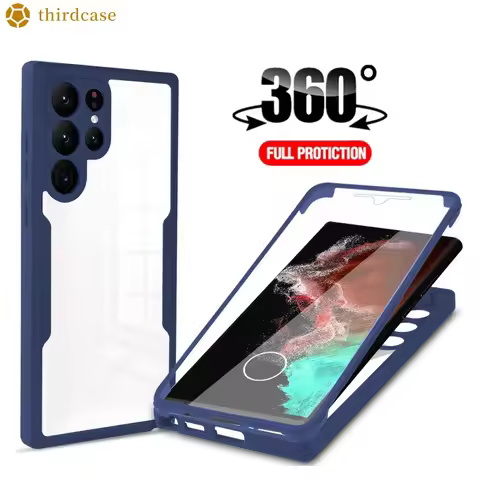 360 Full Body Double Case For Samsung S24 S23 Ultra S22 Plus S21 FE A55 A35 A25 A15 A05 A54 A34 A73 A53 A33 5G Shockproof Cover